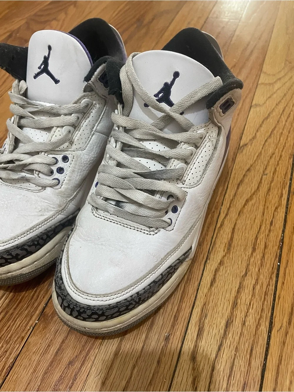 Jordan Men's White Black Cement Sneakers